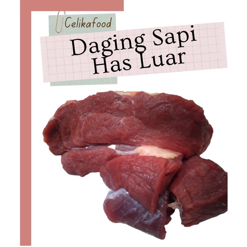 Jual Daging Sapi Has Luar Sirloin Lokal Beef Fresh Makanan | Shopee ...