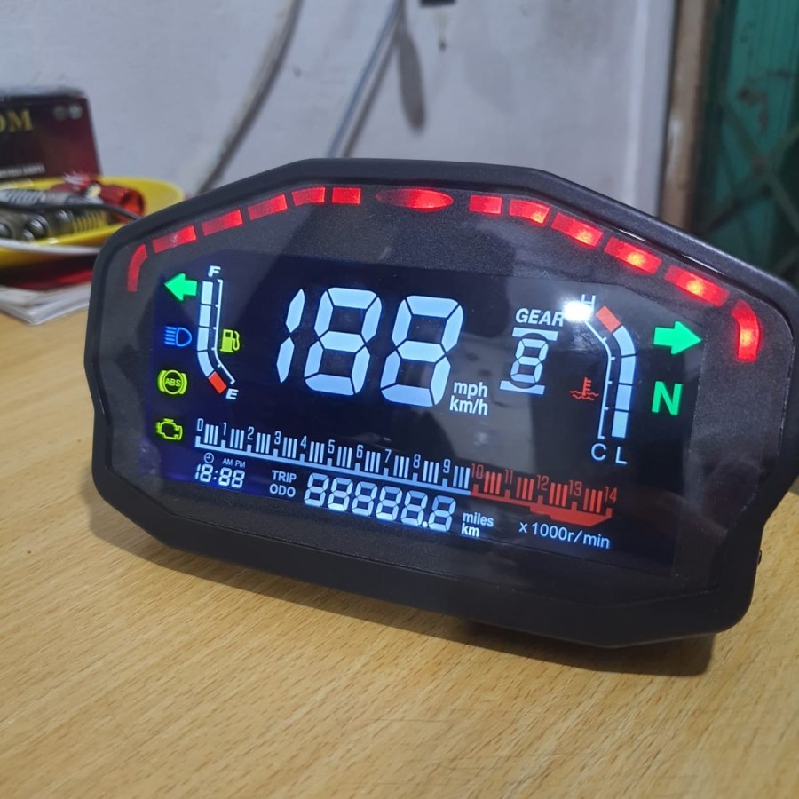 Jual SPEEDOMETER DIGITAL UNIVERSAL ORIGINAL RX3N LED ODOMETER LAMPU ...