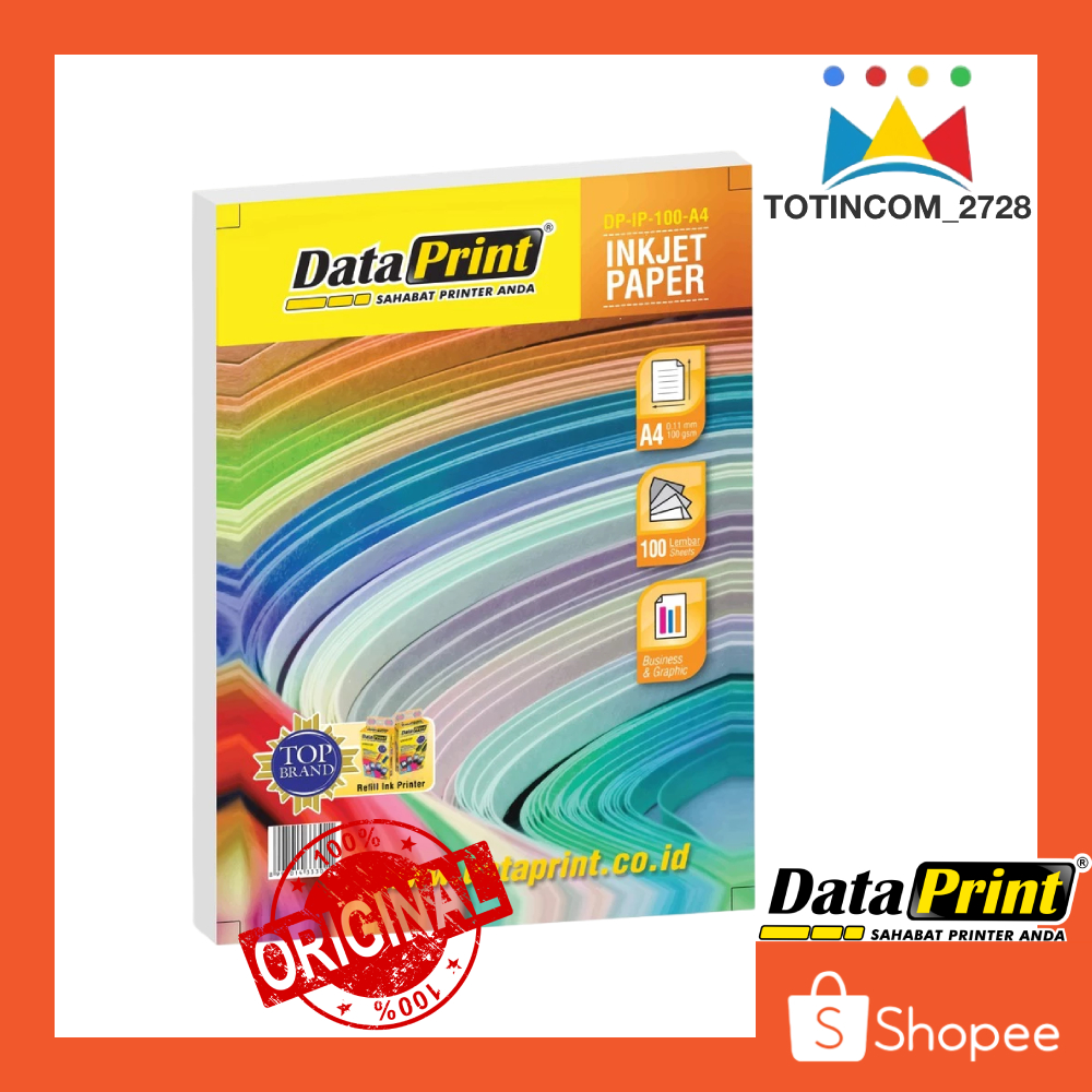 Jual Kertas Foto Dataprint Inkjet Paper 100 Gsm Doff ukuran A4 Sedikit ...