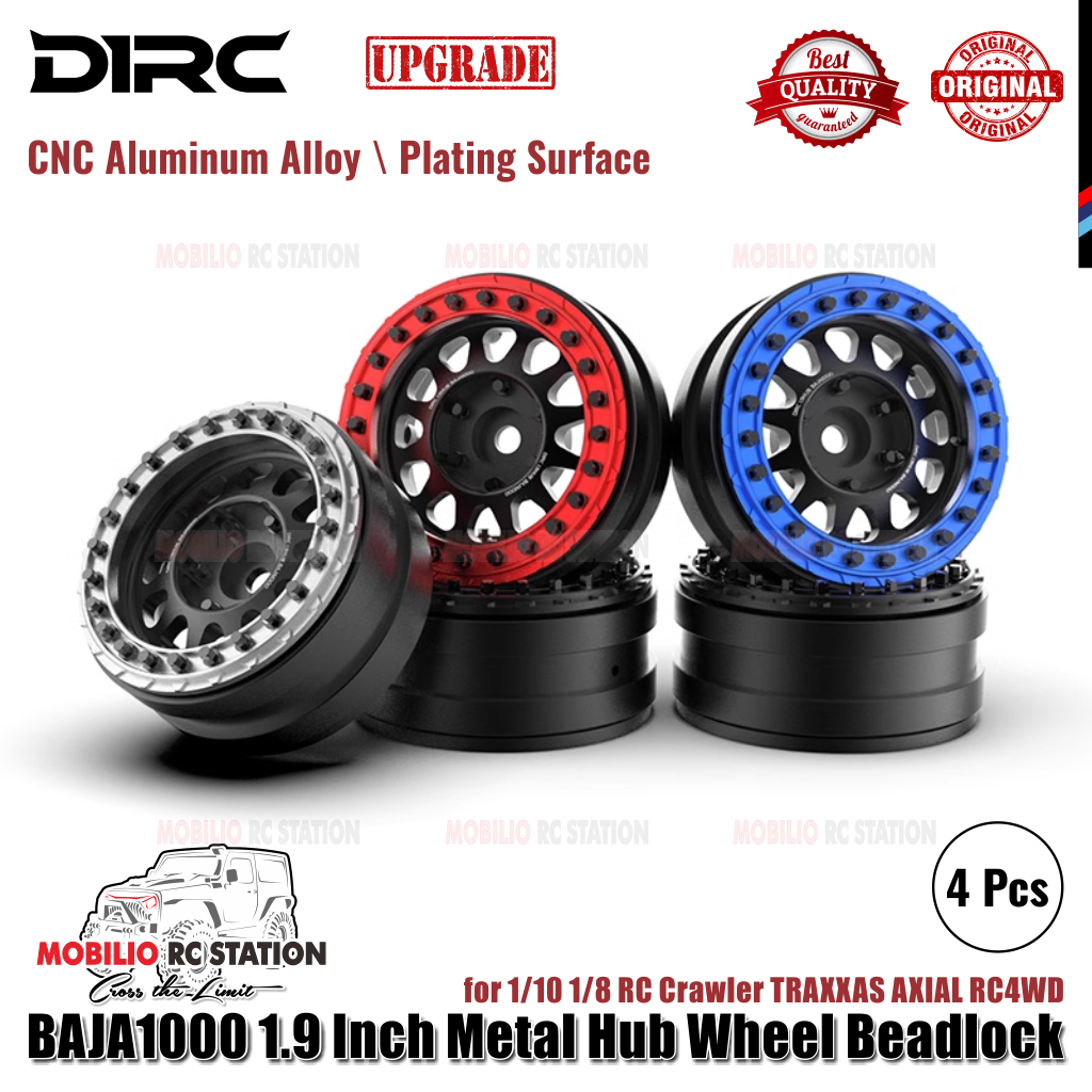 Jual D1RC BAJA1000 1.9 Inch Metal Hub Wheel Beadlock for 1/10 1/8 RC ...