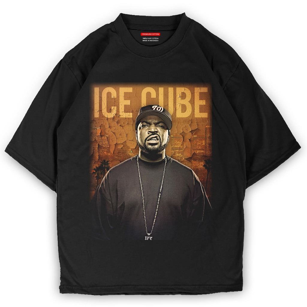 Jual Kaos ICE CUBE Tshirt baju band RAPPER hiphop Premium pria wanita