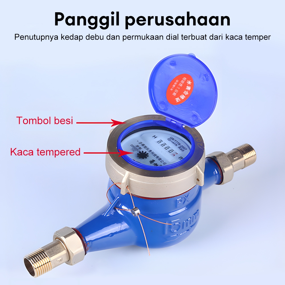 Jual Meteran Air Rumah Tangga DN15 1/2 inch MIAMI Water Meter Meteran ...