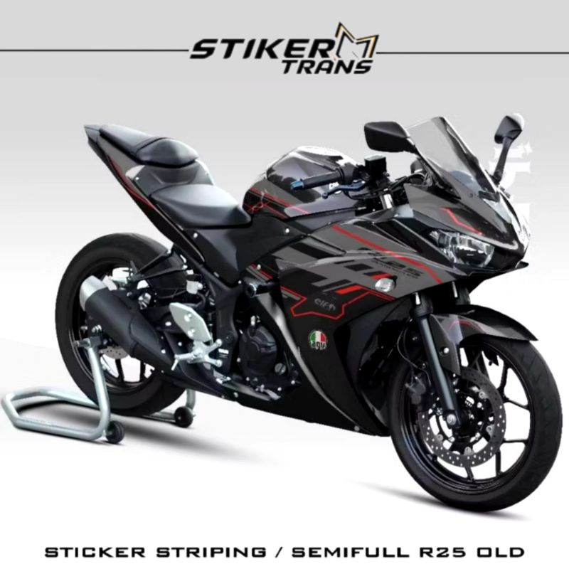 Jual STRIPING SEMIFULL YAMAHA R25 / MOTIF 7 / STICKER VARIASI YAMAHA ...