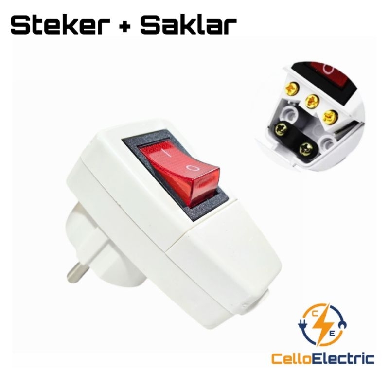 Jual Steker Lampu Murah - Steker Saklar On Off - Steker Arde Listrik ...