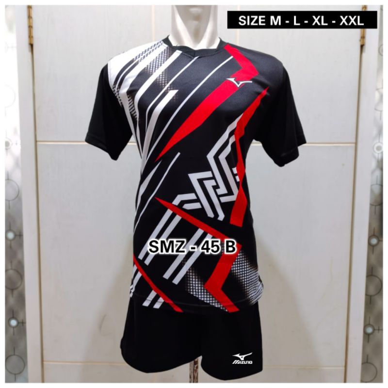 Jual Stelan mizuno kaos volly Jersey tenis meja baju tenis MZ48A Shopee Indonesia