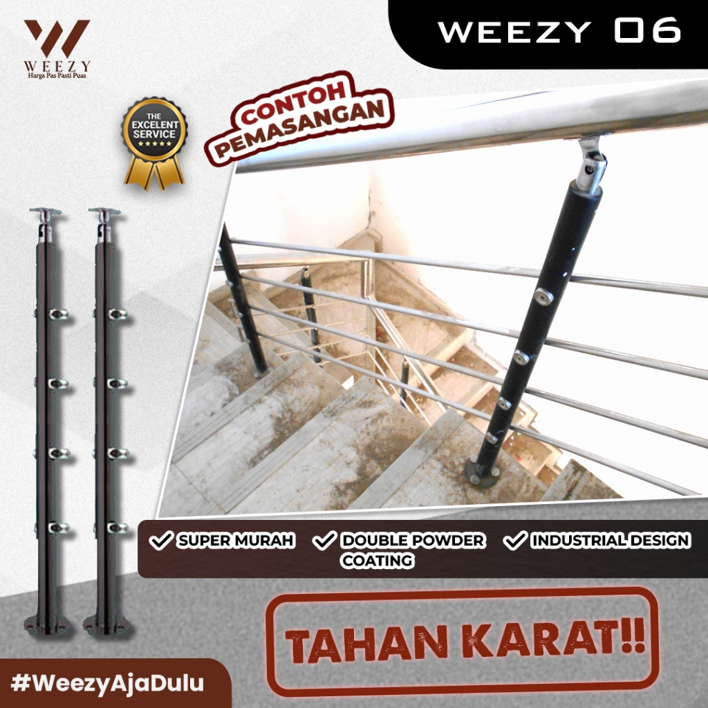 Jual RAILING TANGGA TERMURAH - RAILING PIPA [Weezy 06] Railing tangga ...