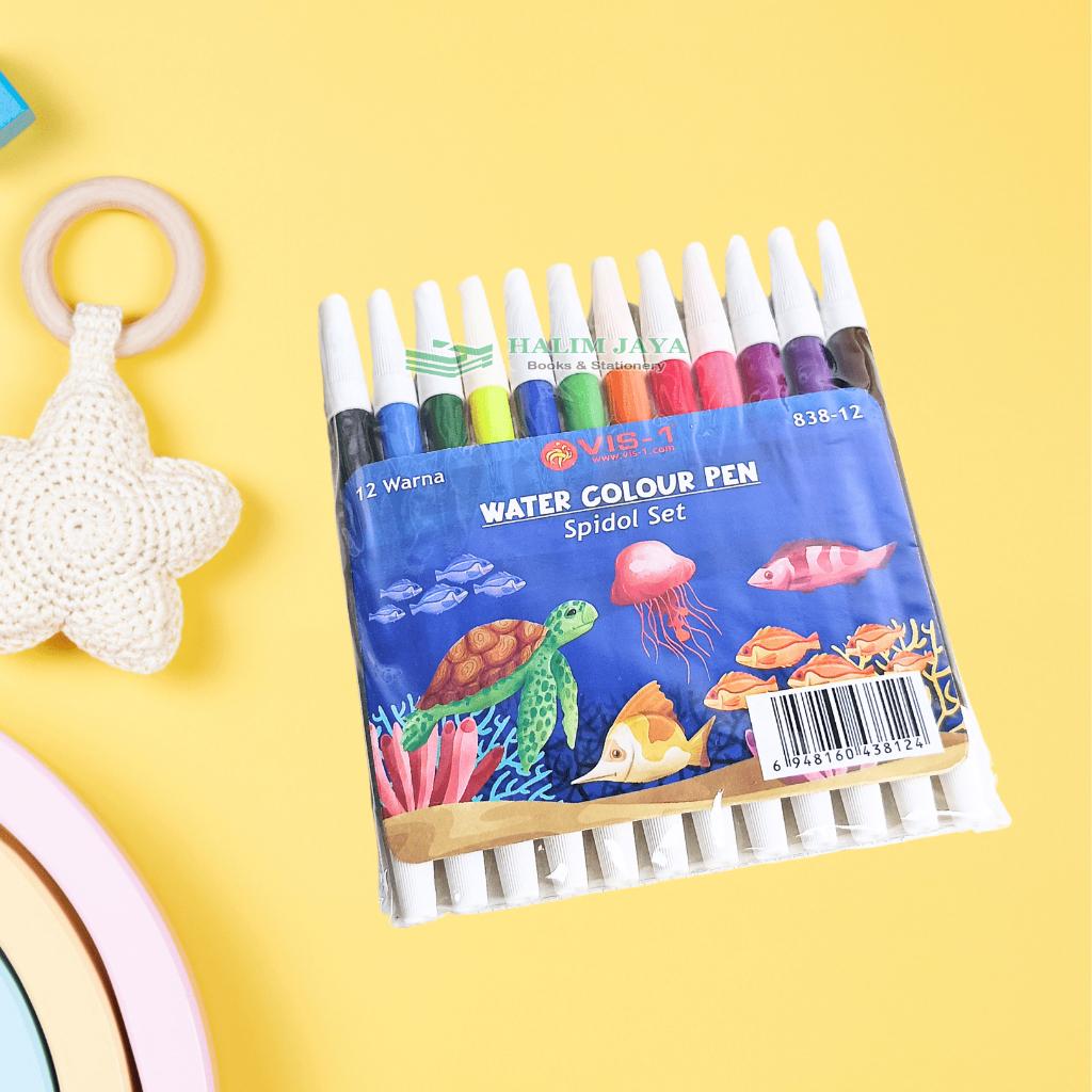 Jual Spidot set 12 Warna / Spidol Anak Sekolah / Spidol Set 838 VIS-1 ...