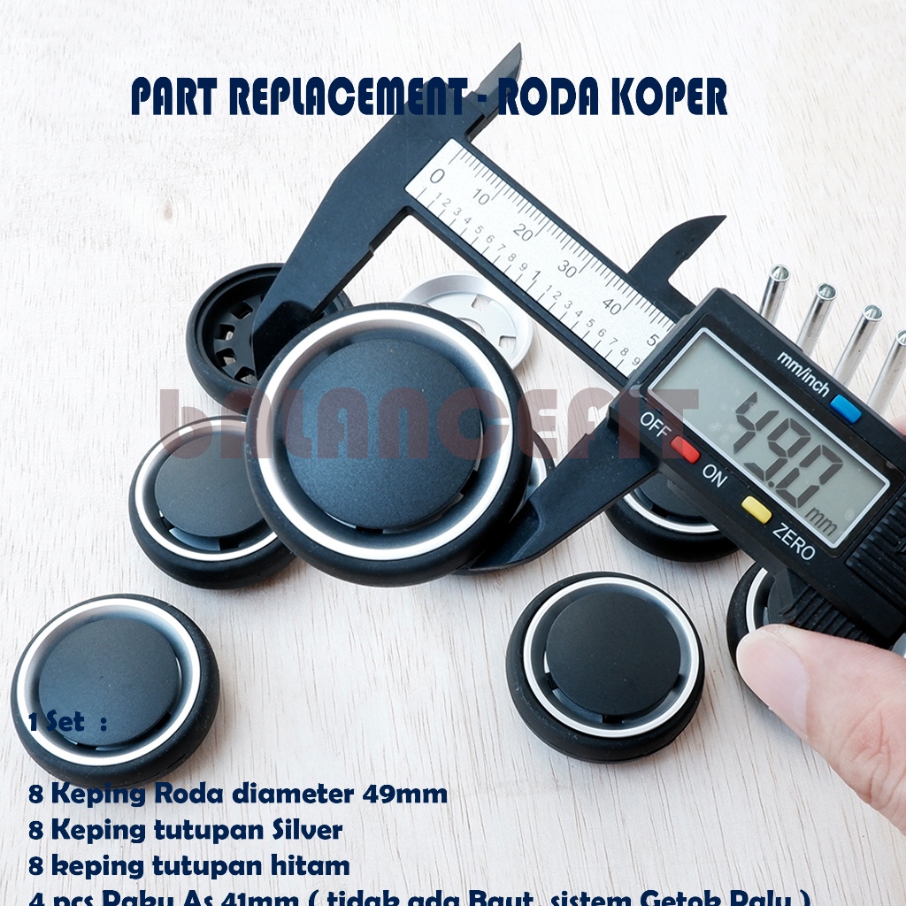 Jual Roda Koper Pengganti | Roda Double diameter 49mm | replacement ...