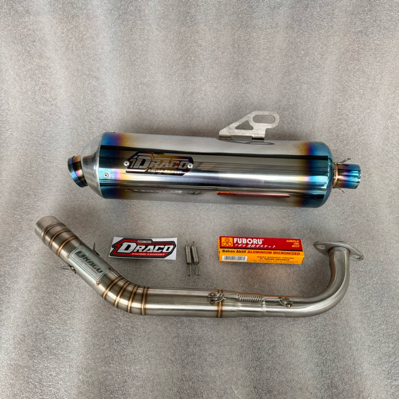 Jual Knalpot std racing Draco half blue dm 38 Aerox vario nmax vario160 ...