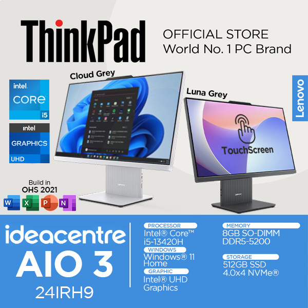 Jual Lenovo IdeaCente AIO 3 Touch 24IRH9 Intel Core i5 13420H 8GB ...