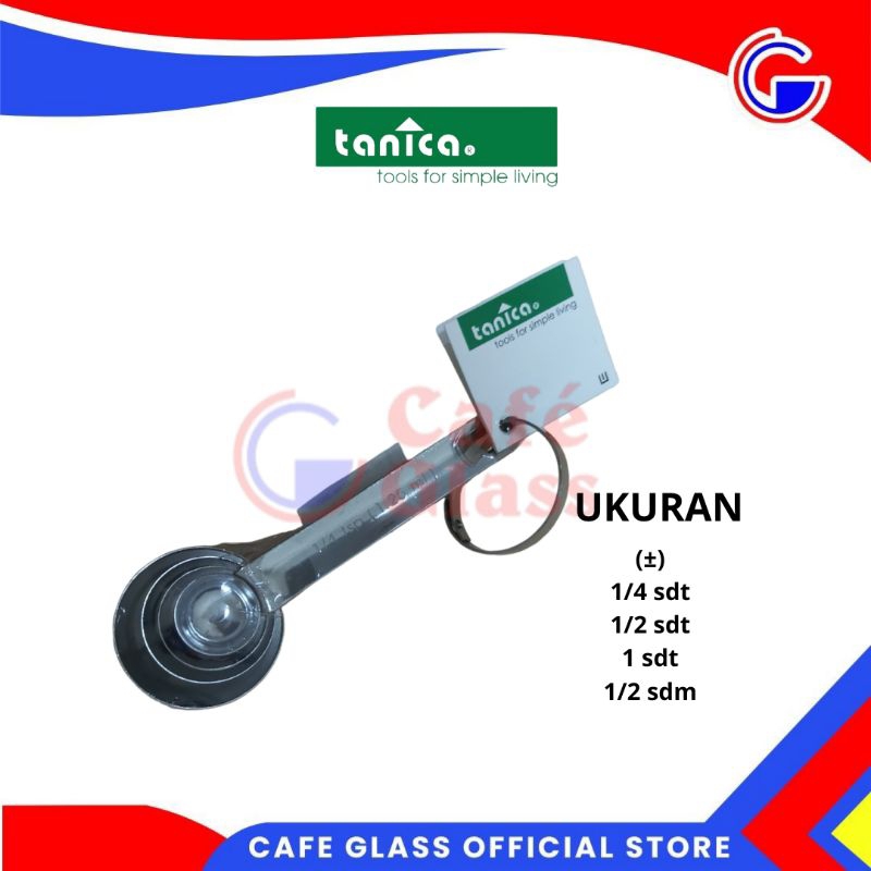 Sendok Takar 1 Set Isi 4 / Takaran Sendok Stainless Premium (M-4) / Sendok Ukur Untuk Masak / Measuring Spoon 4In1 Set / Alat Ukur Baking Tanica / Alat Masak
