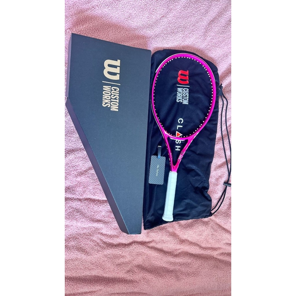 Jual Raket Tenis Wilson Clash 100L/280gr Pink Neon Wilson Custom Pink ...