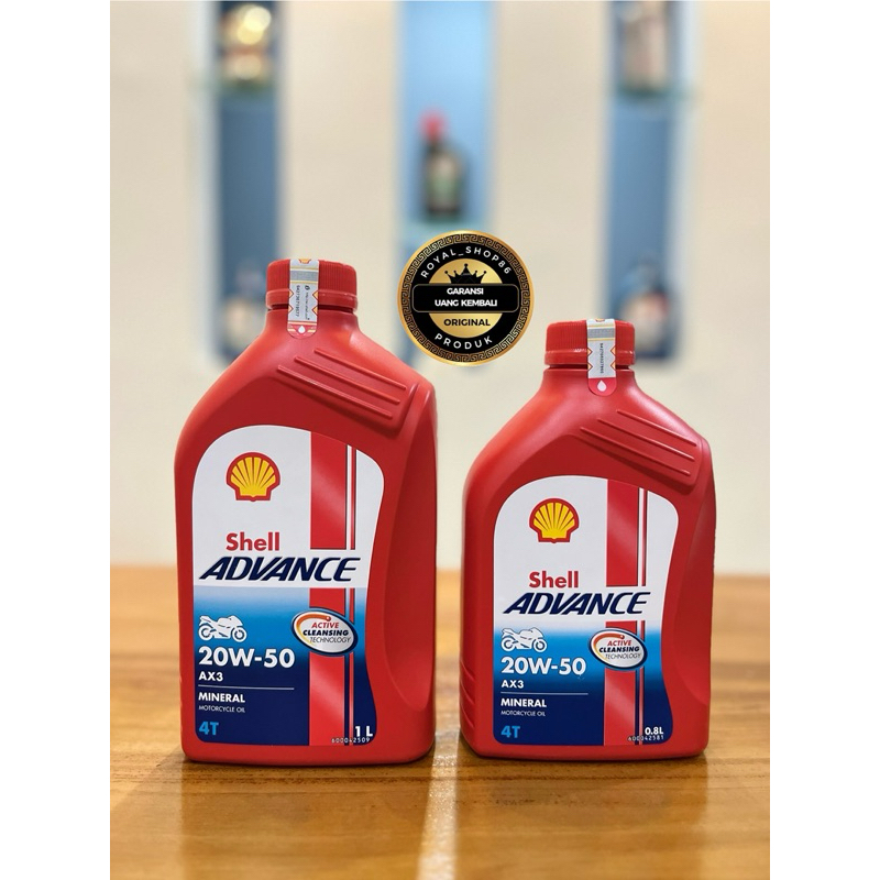 Jual OLI SHELL AX3 SAE 20W-50 800ML - 1 LITER ORIGINAL | Shopee Indonesia