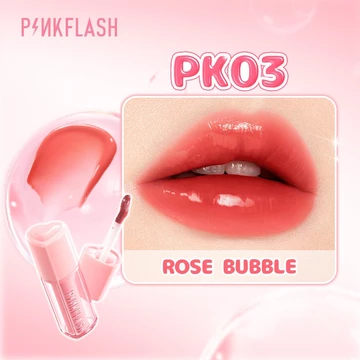 PINKFLASH Transferproof Bubble Glowy Tint Lips Liptint Bubble Long Lasting Smooth And Fresh 5