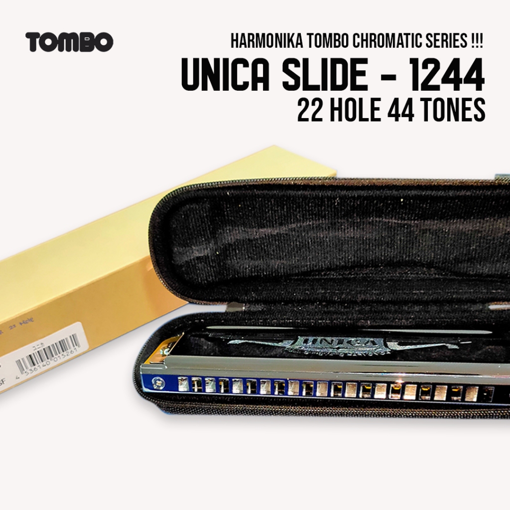 Jual Harmonica Tombo Unica Slide Chromatic 22 Hole 44 Tune No.1244