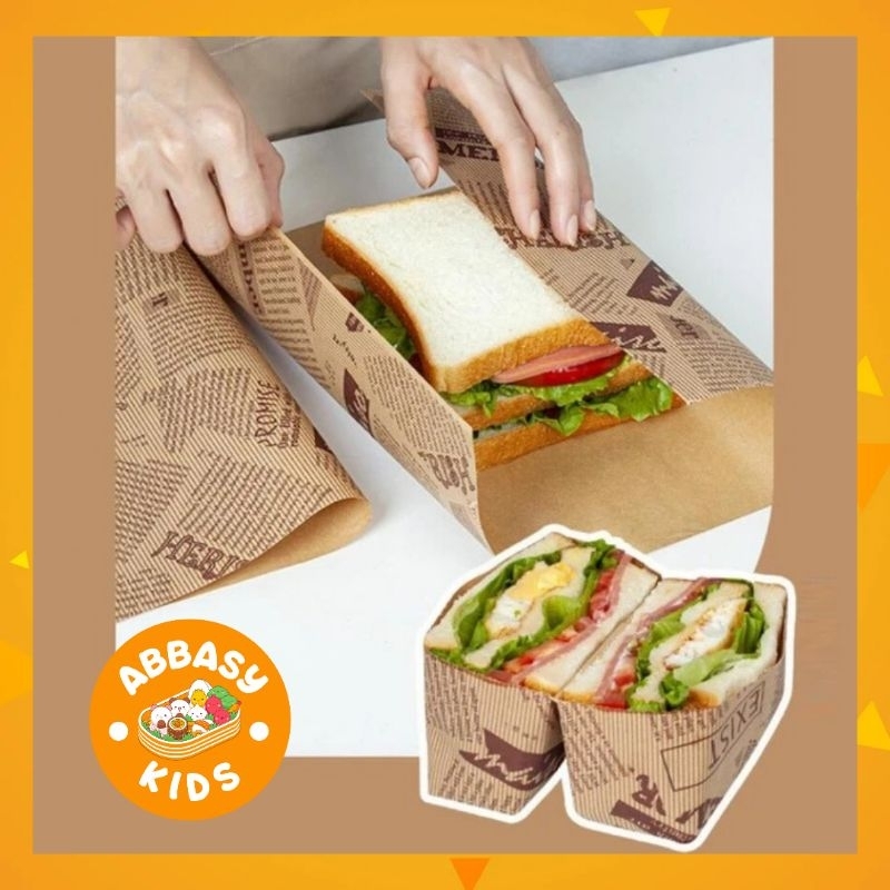 Jual 25 lembar kertas alas roti 28x38cm | Kertas roti motif / wax paper ...