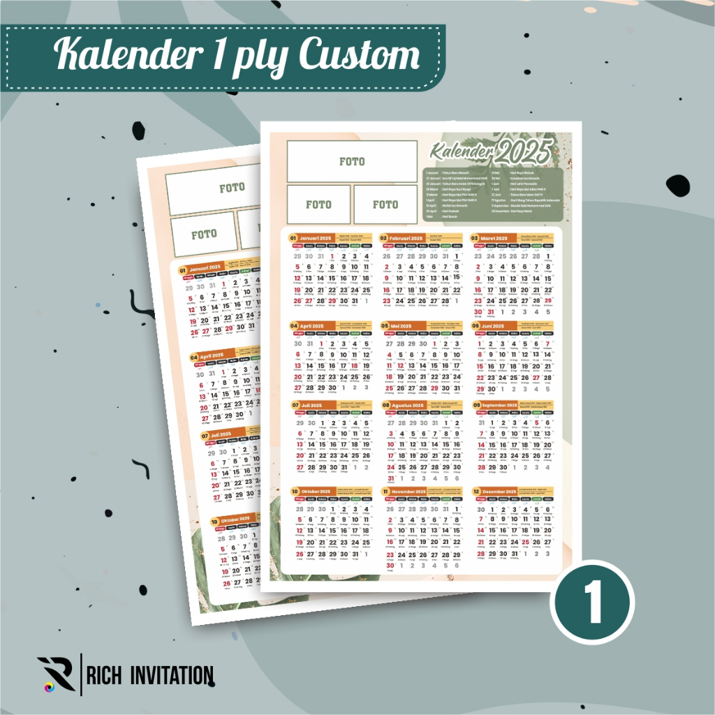 Jual CETAK KALENDER CUSTOM - KALENDER DINDING CUSTOM FREE FOTO FREE ...