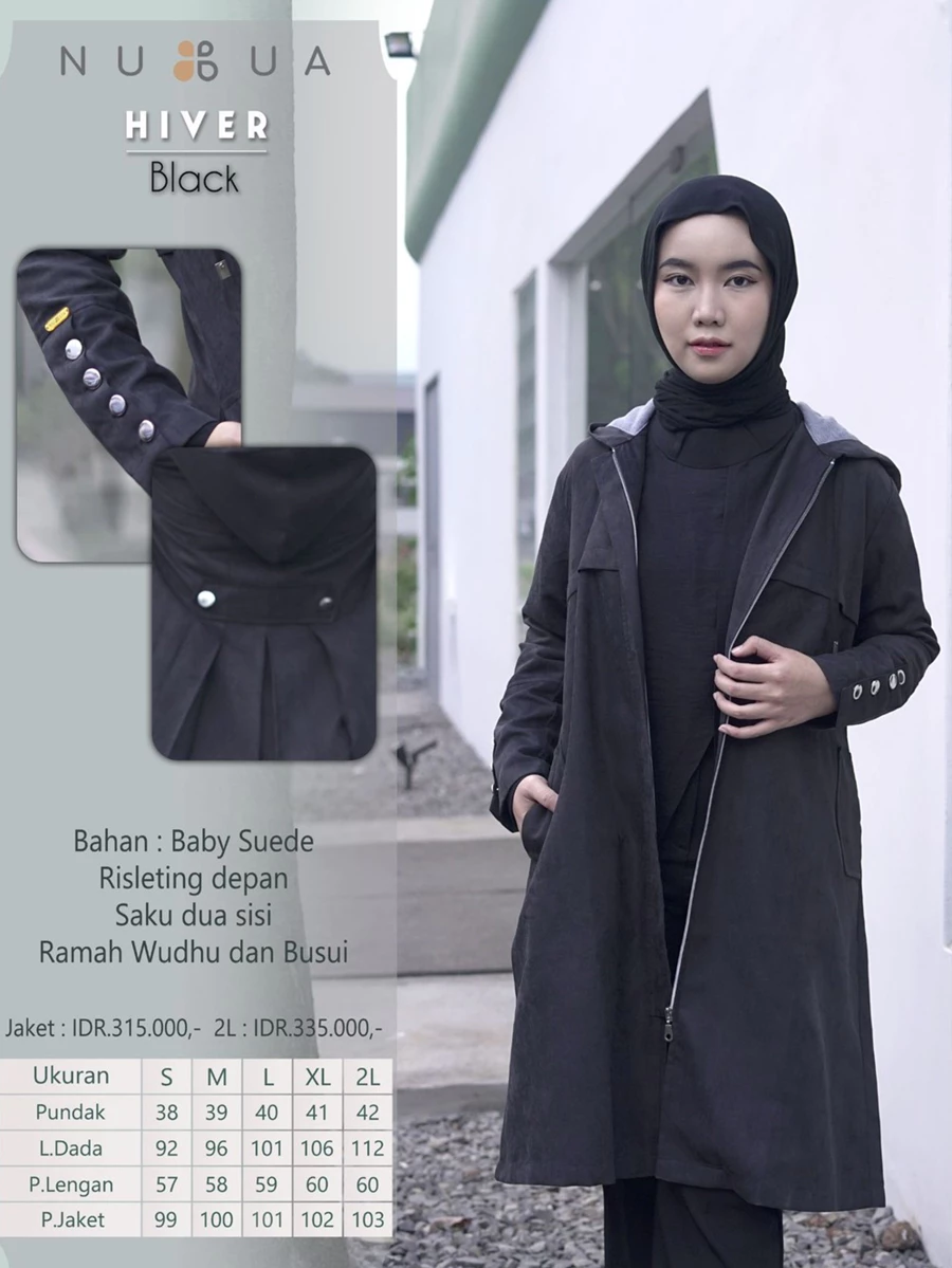 Nubua - HIVER Jaket Panjang Wanita Muslimah