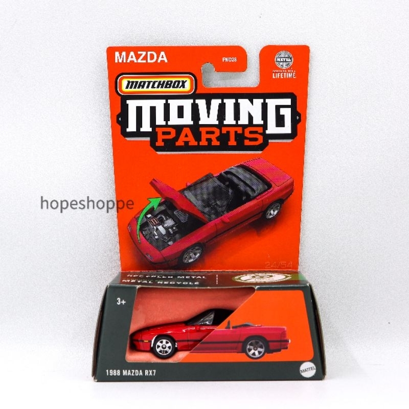 Jual Matchbox Moving Parts 1988 Mazda RX7 Diecast Mobil Original Mattel ...