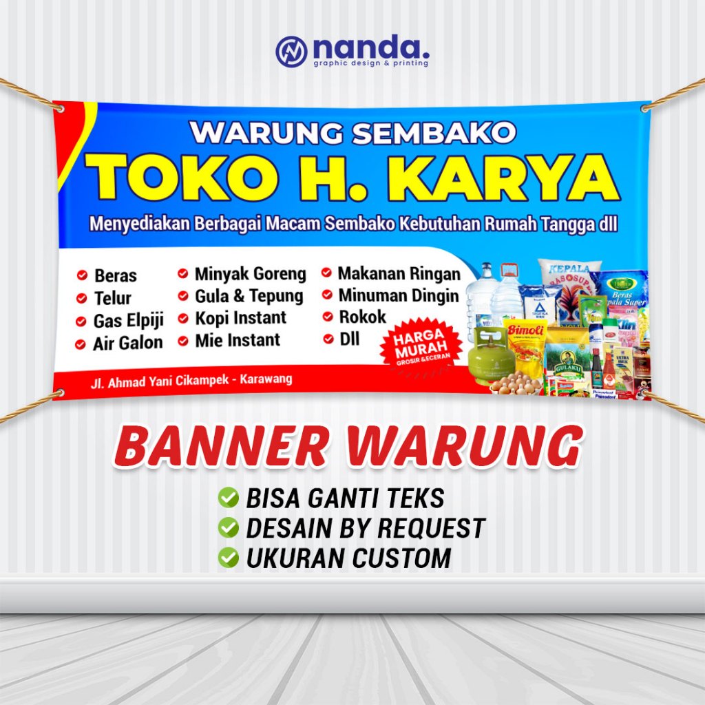 Jual SPANDUK WARUNG SEMBAKO BANNER WARUNG SEMBAKO TOKO KELONTONG ...
