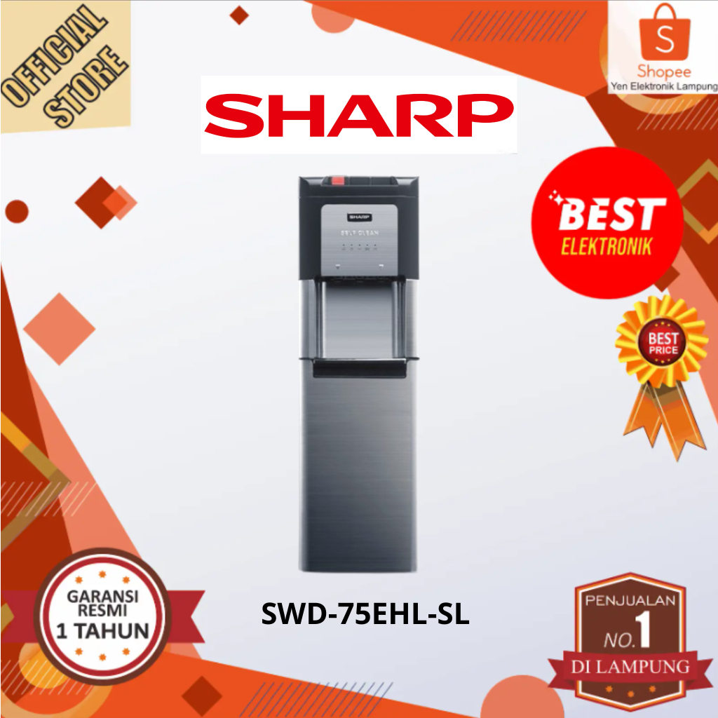 Jual Dispenser SHARP SWD-75EHL-SL Stainless Bottom Loading 4L | Shopee ...