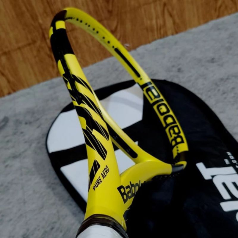 Jual Raket Tenis Modular Yellow Carbon + Sudah Terpasang Senar Ada Tas ...