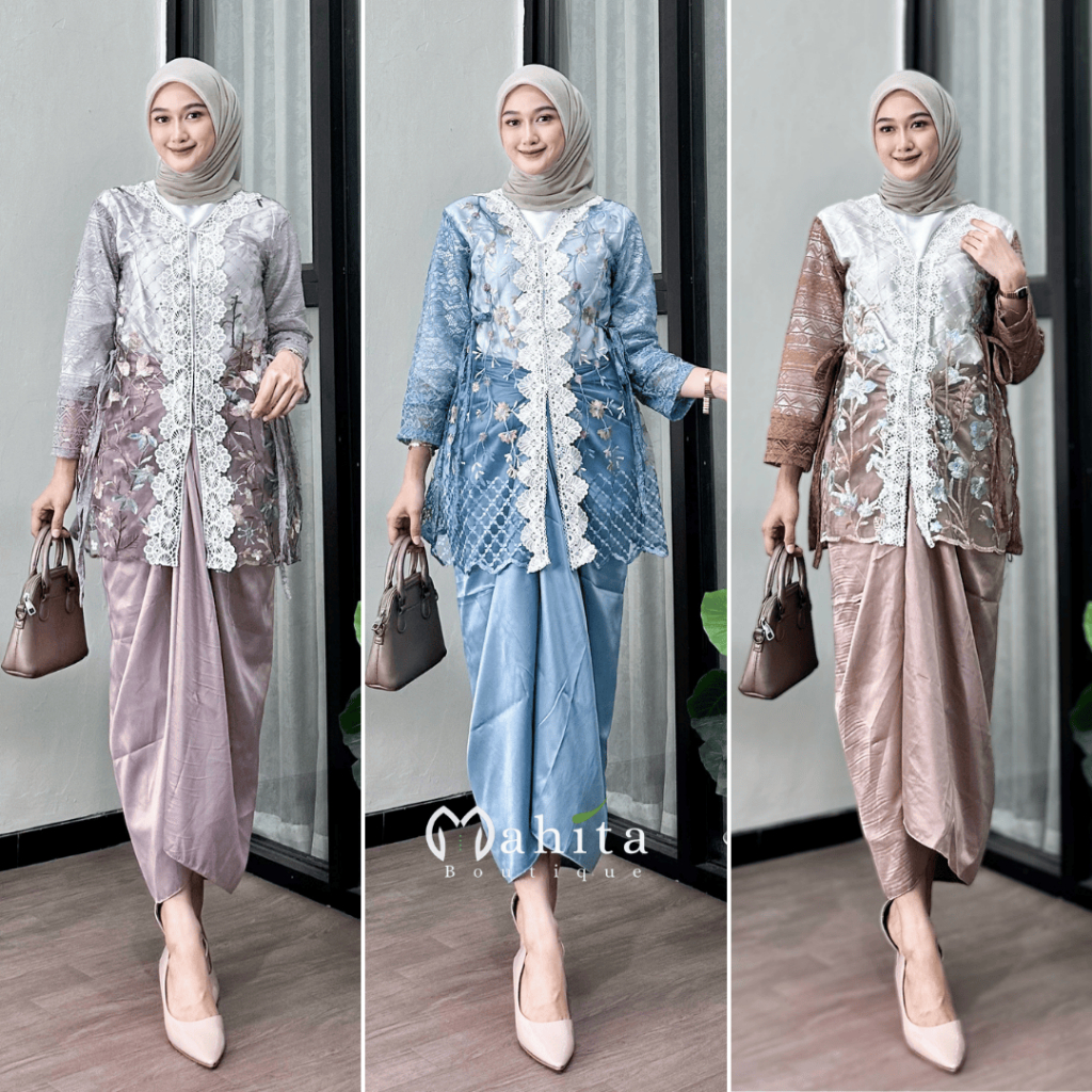 Jual One Set Wanita Kekinian Maiza Tulle Gardenia Warna Mix Renda Full ...