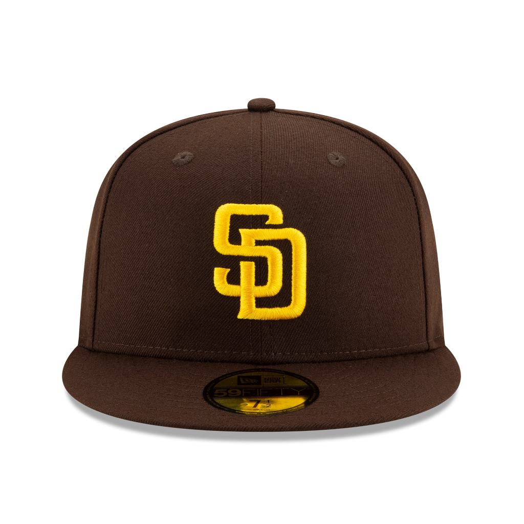 Jual Topi Fitted San Diego Padres Brown List Gold Bordir Build Up Caps ...