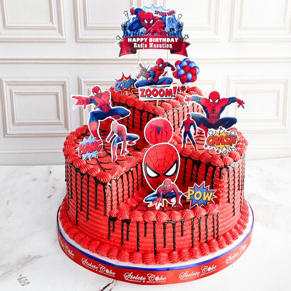 Jual Kue Ulang Tahun/Birthday Cake/Kue Ultah Tema Spiderman/Kue ...