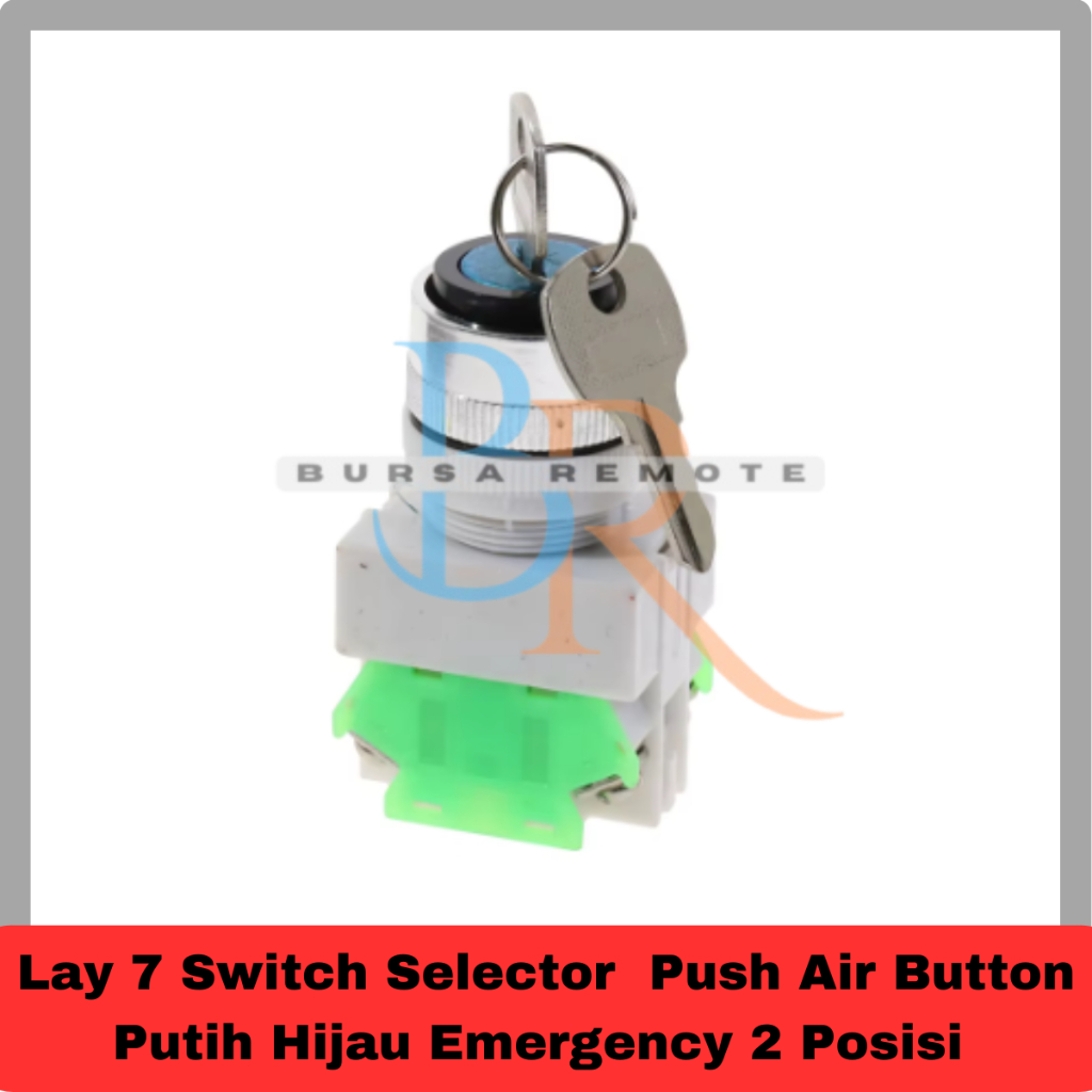 Jual Lay 7 Switch Selector Push Air Button Putih Hijau Emergency 2 ...