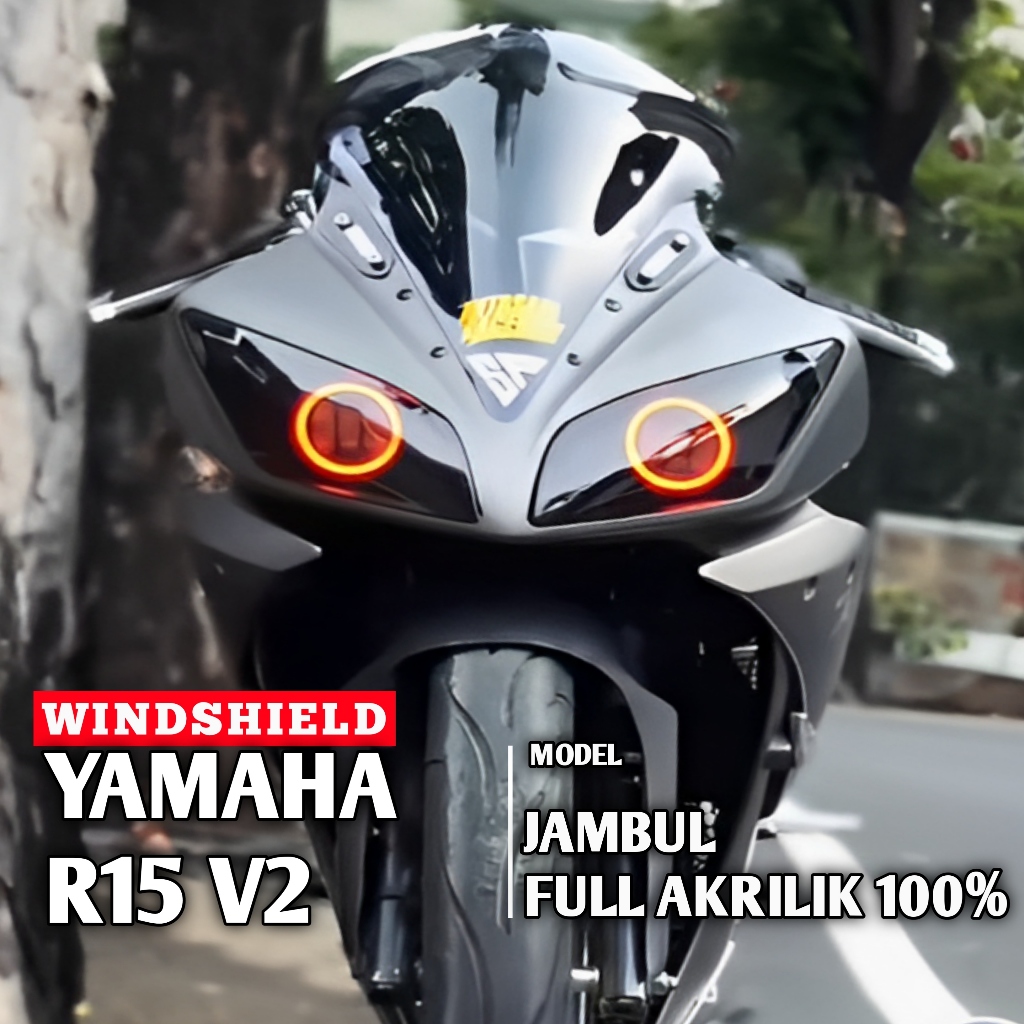 Jual Visor windshield R15 visor R15 v2 model jambul windshield yamaha ...