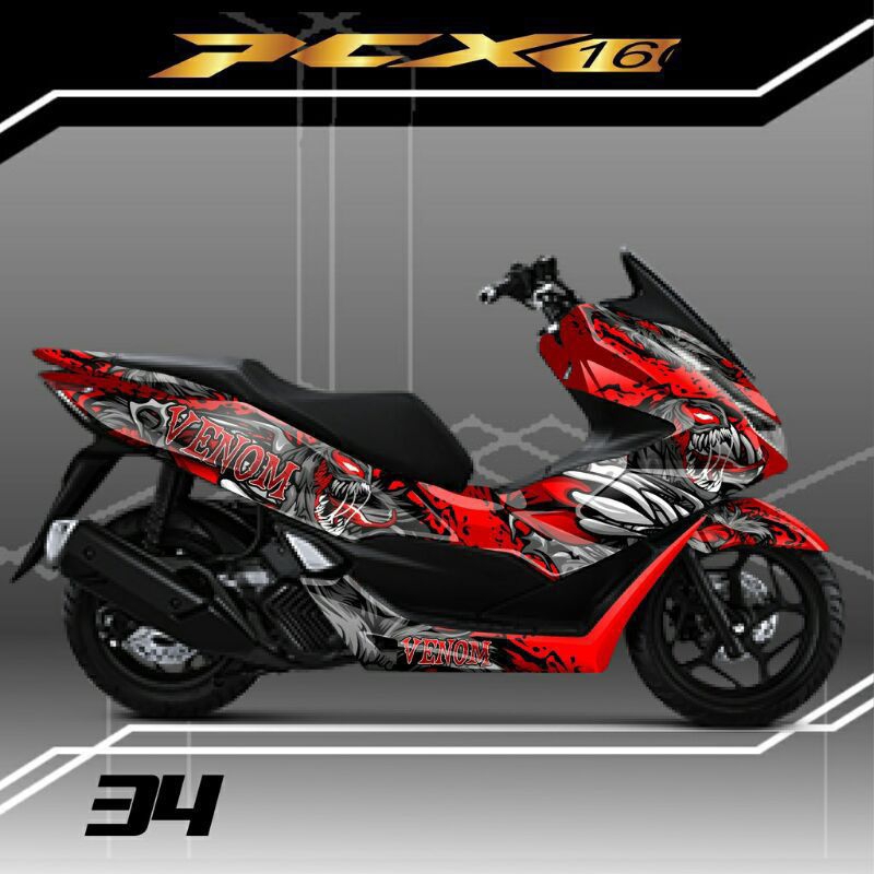 Jual sticker striping pcx decal stiker full body honda pcx 160/150 ...