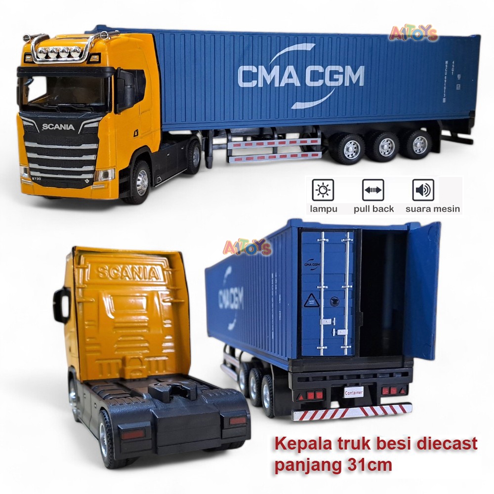 Jual Diecast truk trailer mainan truk trailer mainan truk Scania mainan ...