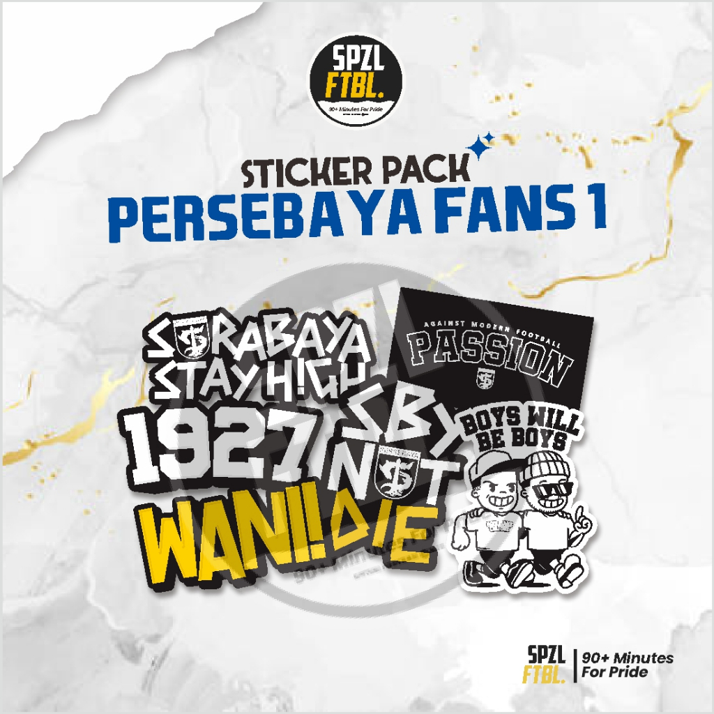 Jual STICKER PACK SPEZIAL PERSEBAYA FANS 1 - STIKER FOOTBAL CASUAL ...