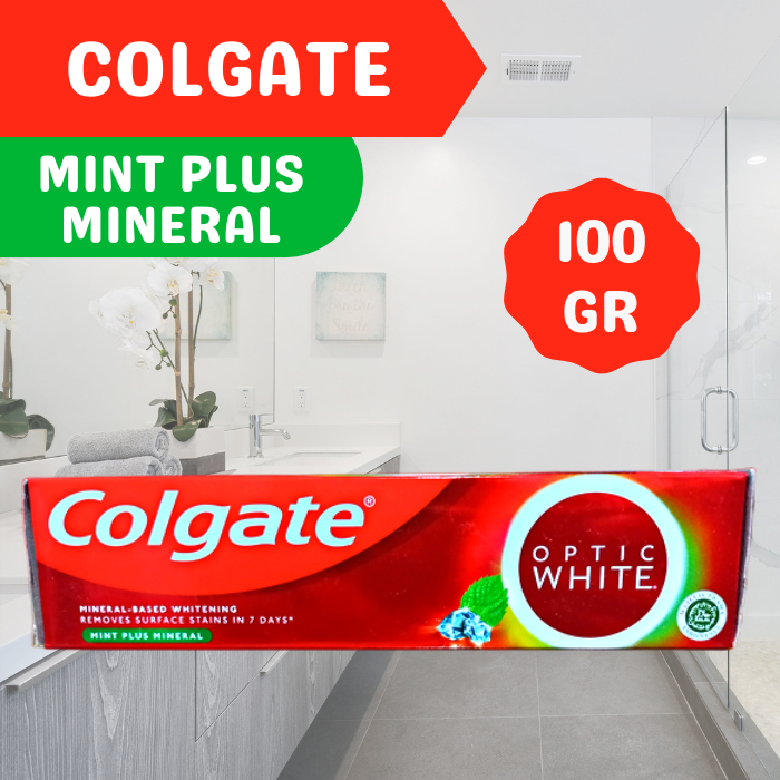 Jual Colgate Pasta Gigi Optic Sparkling White (White Mint Mineral) 100 ...