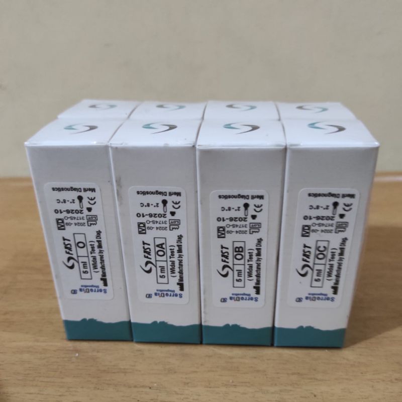 Jual Reagen Widal Tes Salmonella Typhi Fast Delta Instest 1 set 8 vial ...