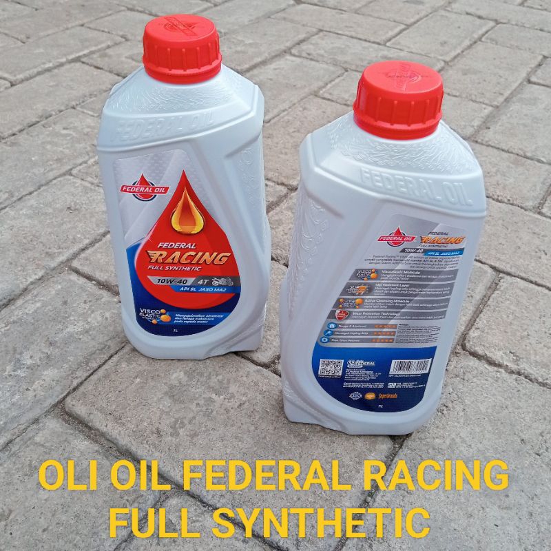 Jual OLI OIL 4T FEDERAL RACING SAE 10W-40 1L FULL SYNTHETIC ORIGINAL ...