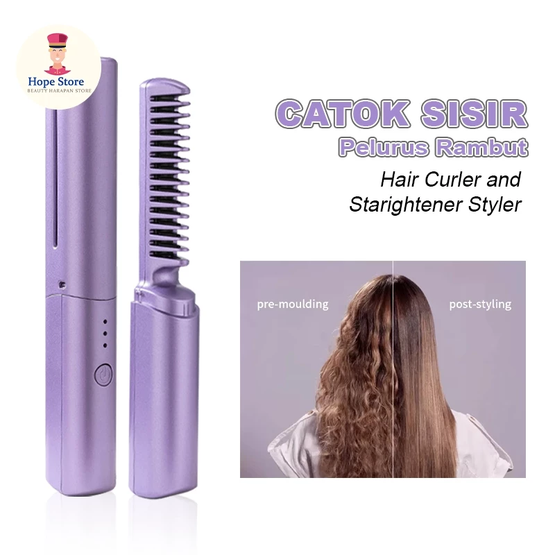 Sisir Catok Rambut Pelurus Rambut Tahan Lama 24 Jam | AutoStock
