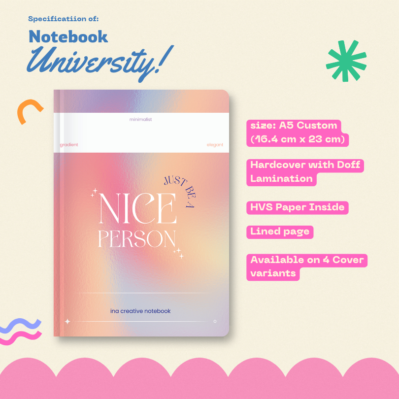 Jual Ina Creative Notebook University A5 Hardcover | Diary Book ...