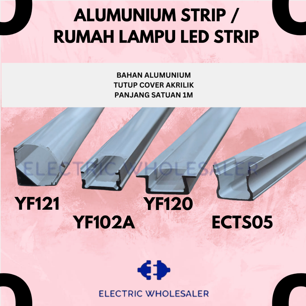 Jual Cover Led Strip Aluminium Panjang 1 Meter | Shopee Indonesia