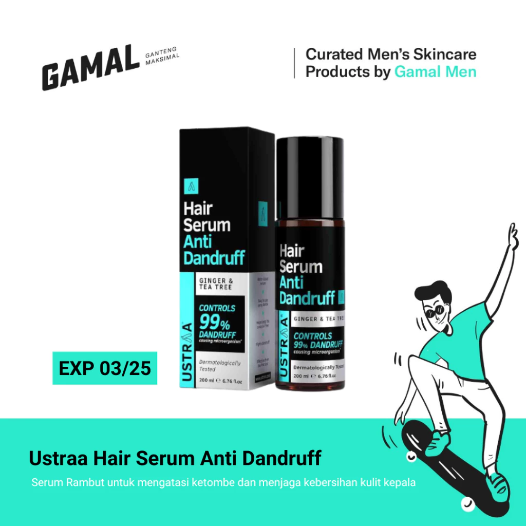 Ustraa Hair Serum Anti Dandruff 100ml - Perawatan Anti Ketombe