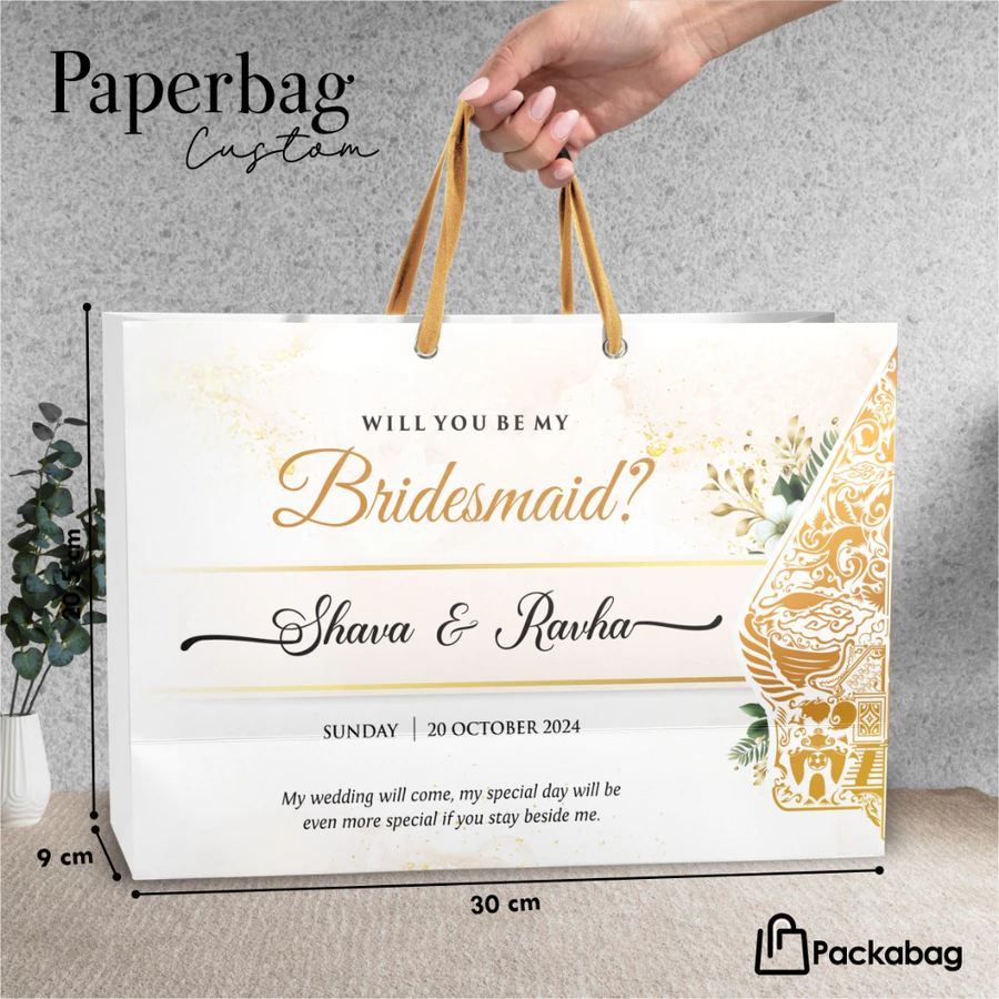 Paper Bag Bridesmaid Custom Aesthetic