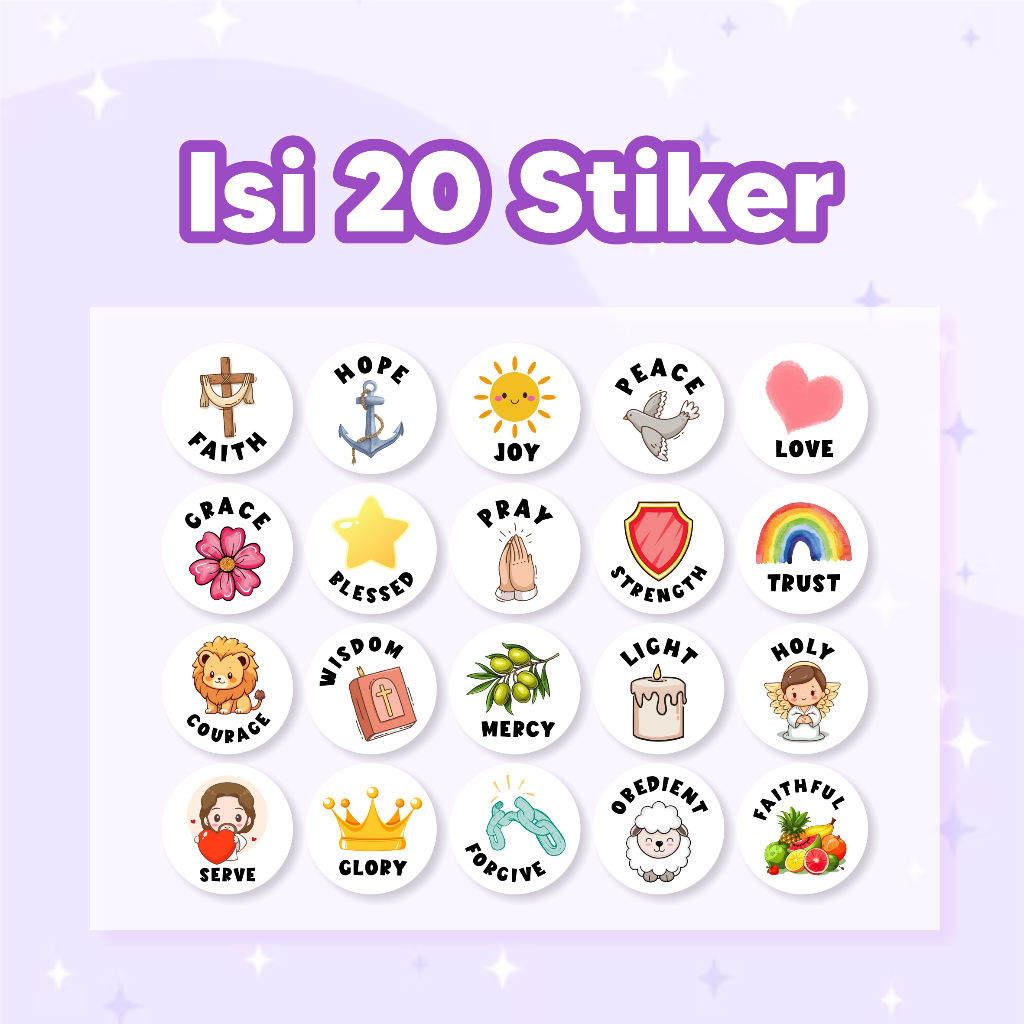 Jual 20 Pcs Faithful Reward Sticker / Stiker Reward Kristen Inspirasi ...