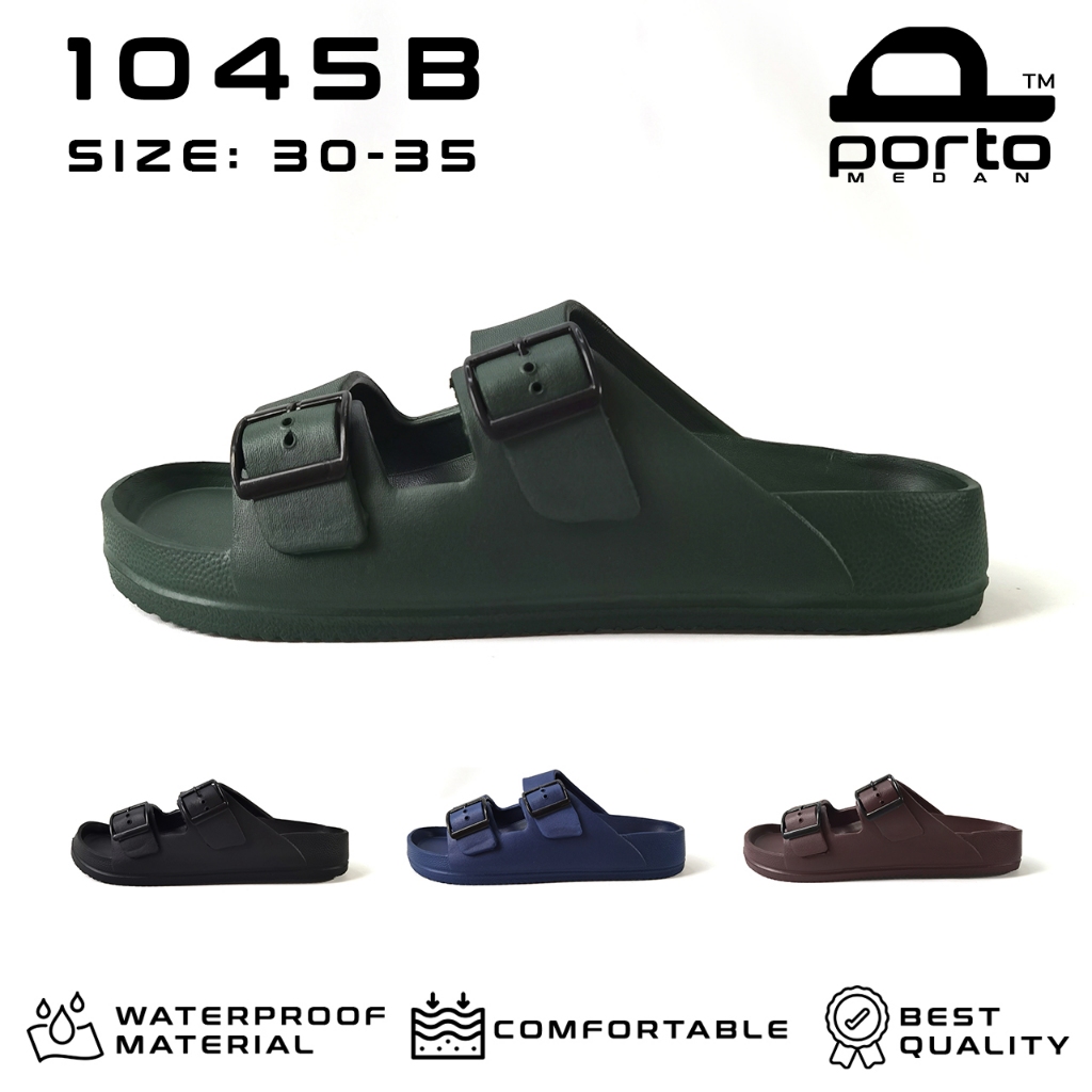 Jual Porto 1045B Sandal Anak Remaja Karet Antislip Selop Tali Dua ...