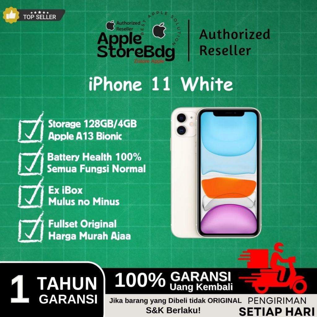 Jual iPhone 11 128GB White Bekas Berkualitas | Shopee Indonesia