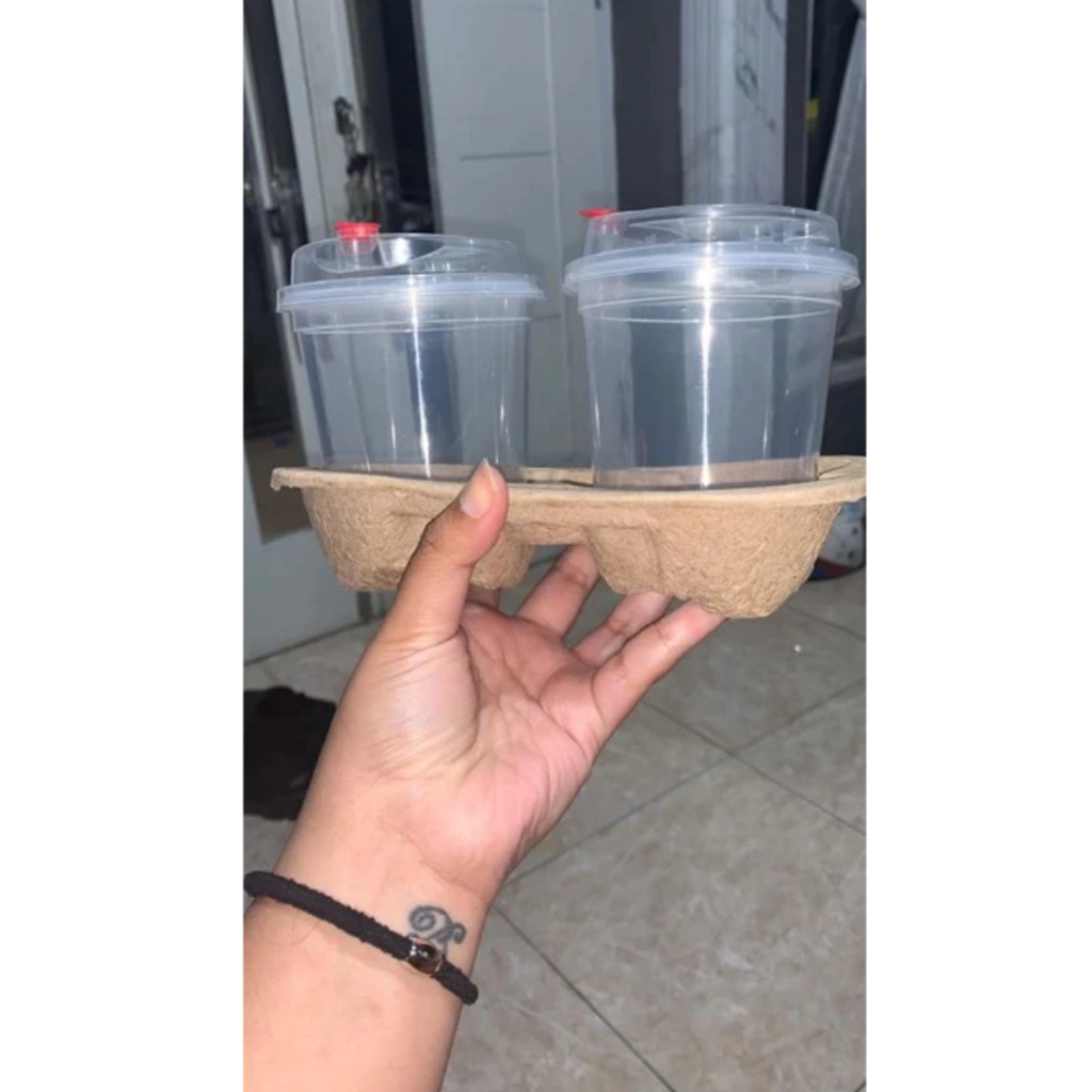 Jual Cup Coffee Tray Drink Paper Holder 2 Cup Bisa Di Belah Tatakan Cup ...