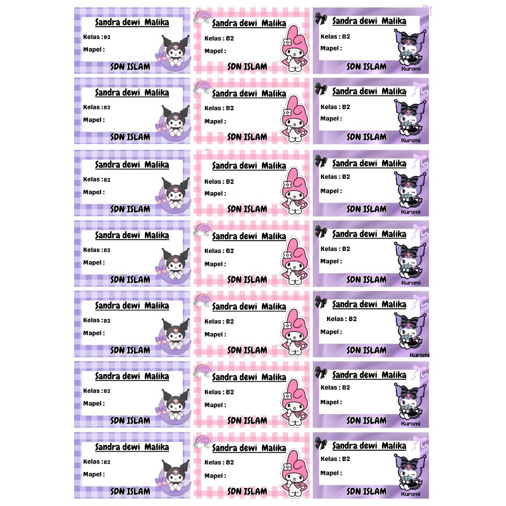 Jual Stiker Label Nama Custom | Shopee Indonesia