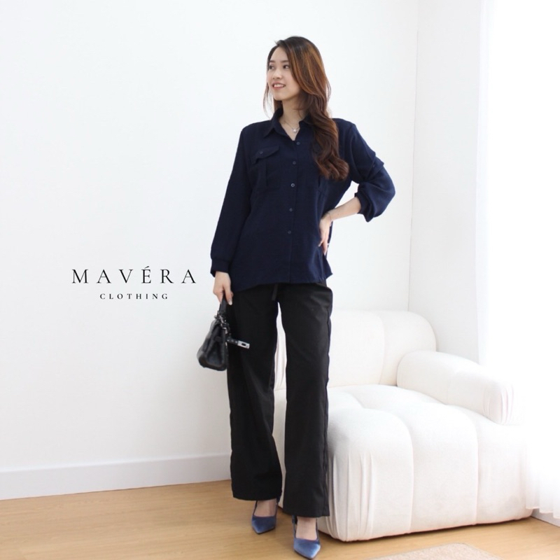 Jual MAVERA - Tracy Top Cargo Crinkle Atasan Wanita Kemeja Wanita ...