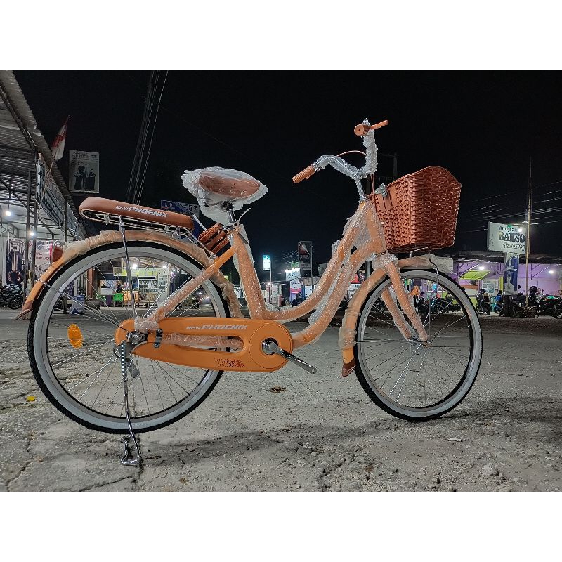Jual SEPEDA MINI KERANJANG MREK PHOENIX RING 24 INCHI,WARNA OREN ...