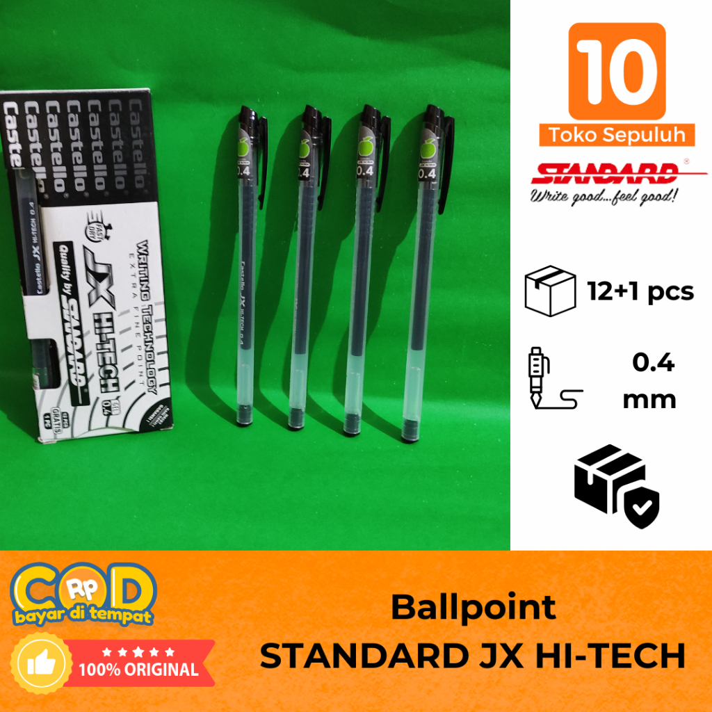 Jual BALLPOINT/PULPEN STANDARD JX HI-TECH CASTELLO ORIGINAL | Shopee ...